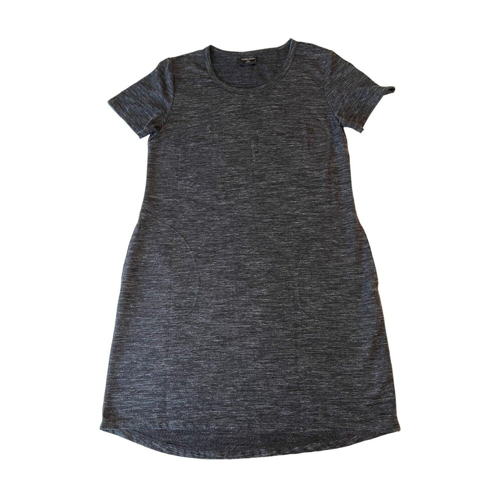 32 Degrees Women Size M Short Sleeve Casual T -SHIRT Dress Gray Pockets